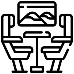 SEATS line icon,linear,outline,graphic,illustration