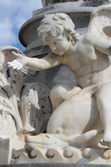 baroque fountain in vienna (austria)