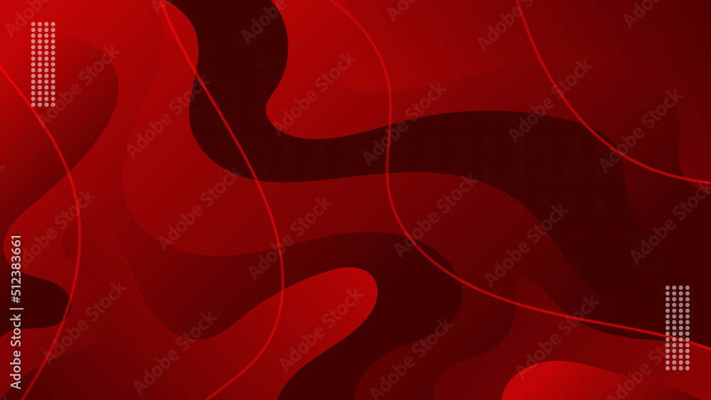 Poster abstract modern red wave overlap, dynamic swirl with gradient color wallpaper