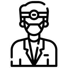 DENTIST line icon,linear,outline,graphic,illustration