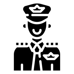 PILOT glyph icon,linear,outline,graphic,illustration