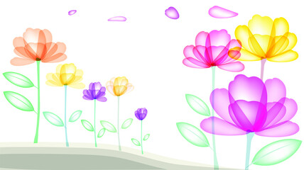 background with flower. Vector illustration