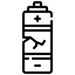 BATTERY line icon,linear,outline,graphic,illustration