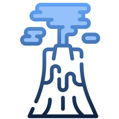 VOLCANO Gradient icon,linear,outline,graphic,illustration