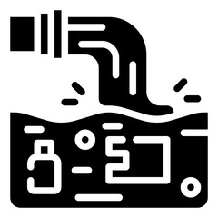 WASTE glyph icon,linear,outline,graphic,illustration