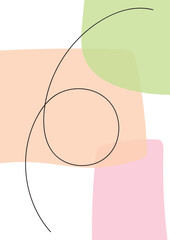 abstract background with different shapes. Minimalistic style vector illustration.