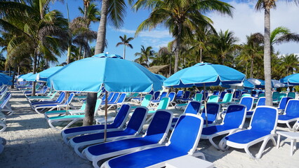 A view of Cococay island at Caribbean sea