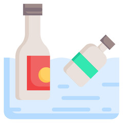 PLASTIC BOTTLE flat icon,linear,outline,graphic,illustration
