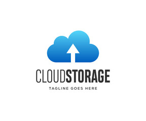 Cloud Storage Logo. Cloud Logo Design Template.