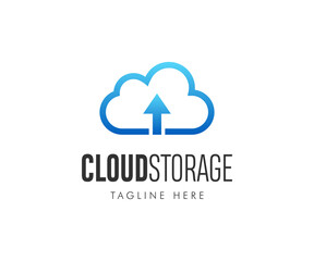 Cloud Storage Logo. Network Cloud Logo Design.