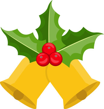 Christmas bells clipart design illustration