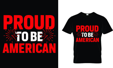 Proud to be American T-shirt design template