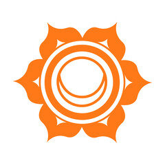 Vector flat illustration of Swadhisthana chakra