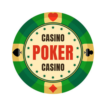Green poker gaming chip
