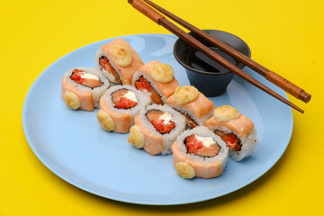 sushi on a plate