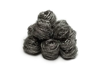 Dish washing sponge isolated on a white background.