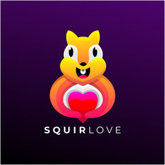 squirrel colorful logo