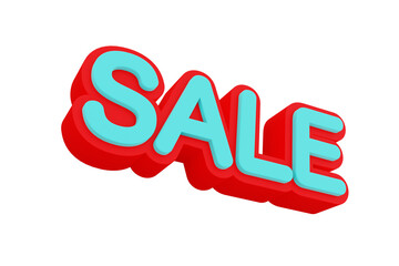 Three-dimensional SALE text banner,3D illustration