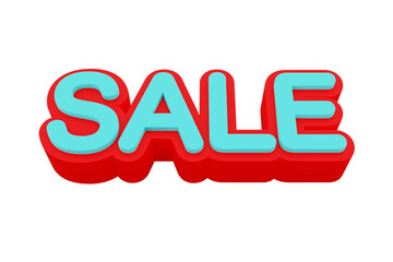 Three-dimensional SALE text banner,3D illustration
