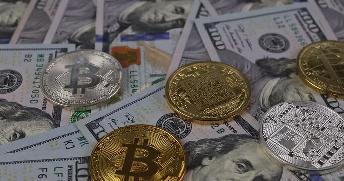 Cryptocurrency digital money is becoming a competitor in major currencies US Dollar and new money coin Bitcoin