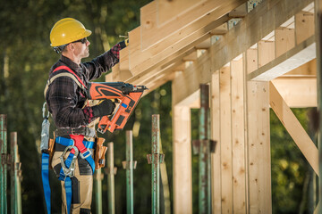 Wooden Building Frame Work