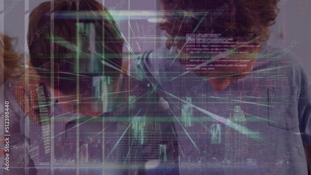 Poster animation of data processing over diverse pupils