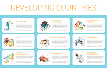 Developing Countries Infographics Layout