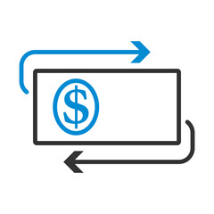 Cash Back Dollar Banknote Icon