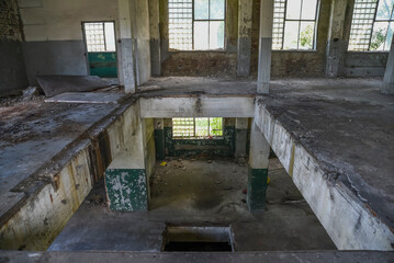 Old dilapidated and abandoned industrial facility, the so-called urbex.