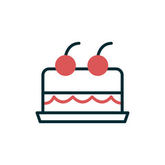 Cake With Cherry On Top Icon