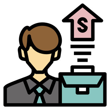 recommend clip art: Finance Broker outline filled color Icon	
                    