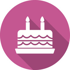 Birthday Cake With Candle Icon