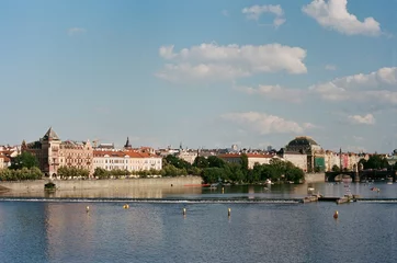 Crédence en verre imprimé Prague charles bridge city