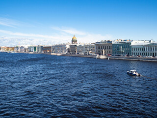 Angliskaya Embankment in Saint Petersburg, Russia