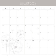 French July 2023 calendar