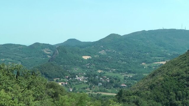 View of the central part of the Euganean hills (Italy)