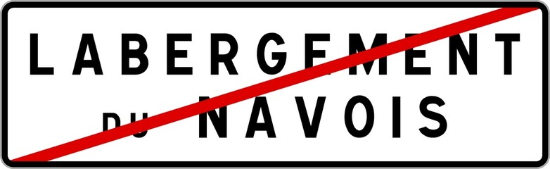 Panneau sortie ville agglomération Labergement-du-Navois / Town exit sign Labergement-du-Navois