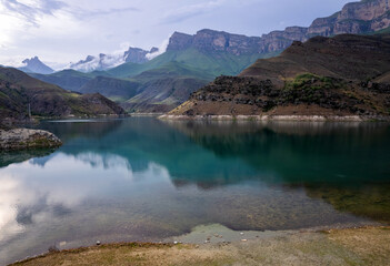 Lake Gizhgit in Kabardino-Balkaria in early summer