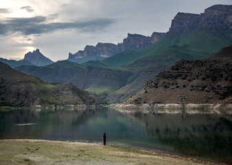 Lake Gizhgit in Kabardino-Balkaria in early summer