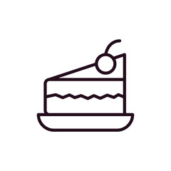 Piece Of Cake On Plate Icon