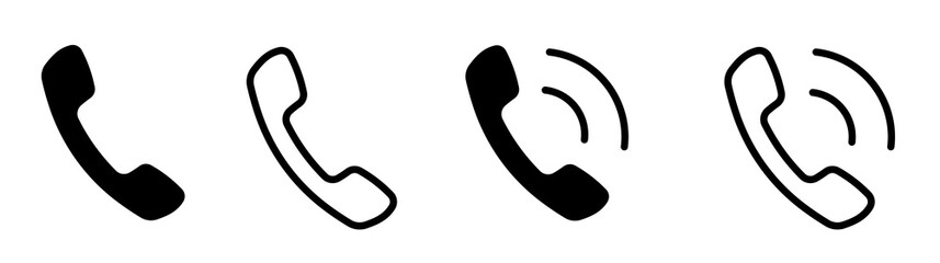 Phone icon set. Communication icon sets. Phone symbol. Vector illustration.