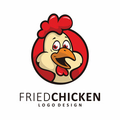 smiling chicken logo design