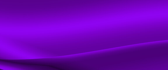 Abstract Purple 3D banner design in bright purplish & violet color gradients with a copy space & waves shape. Used for social media graphics like post covers, stories, profiles & virtual backgrounds.