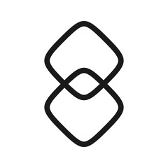 Two Squircle Stroke Rounded Square Icon