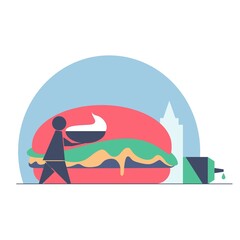 gambrger with sauces-2