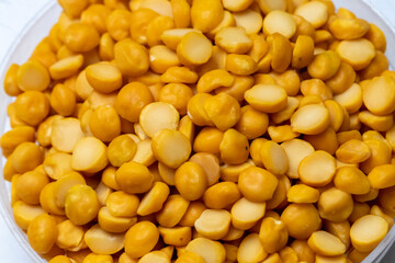 Toor Dal close-up photo With White Background