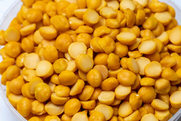 Toor Dal close-up photo With White Background