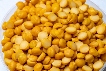 Toor Dal close-up photo With White Background
