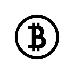 Bitcoin logo. Crypto currency btc vector icon.