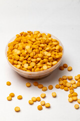 Toor Dal close-up photo With White Background